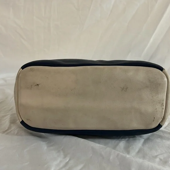 Coach 23711 Weekend Color Block Leather Blue and White Shoulder Bag - Picture 7 of 11